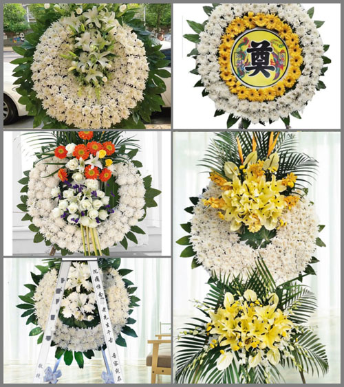 山东青岛平度市大泽山镇桑杭村花圈速递